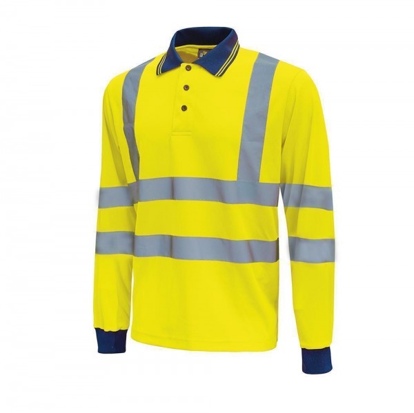 Langarm Poloshirt HAZE, Farbe: Yellow Fluo
