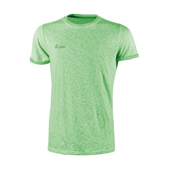 Slub Cotton T-Shirt FLUO, Farbe: Verde Fluo